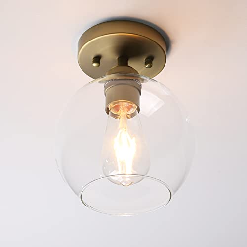 1-Light Round Industrial Flush Mounted Ceiling Lighting