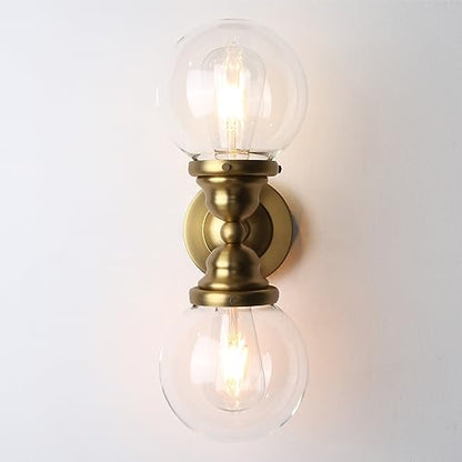 2 Lights Classic Up &amp; Down Lighting Globe Bathroom Wall Sconce Vanity Lamps