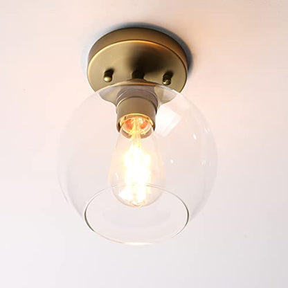 1-Light Round Industrial Flush Mounted Ceiling Lighting