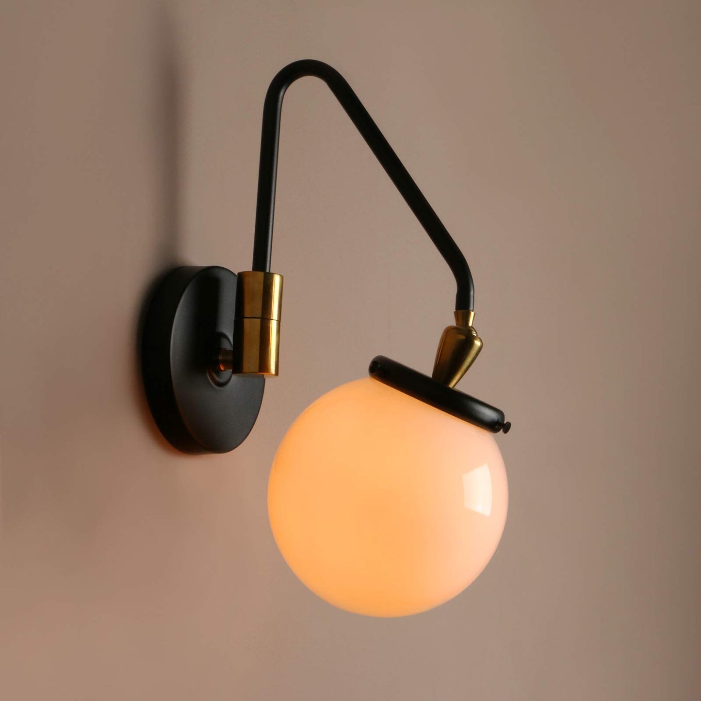 Vintage Industrial Wall Light, Adjustable Swing Arm Bedside Lamp Wall Sconce Lighting