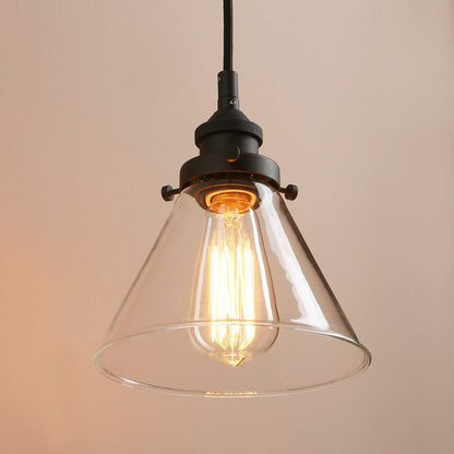 Retro Pendant Lighting,Funnel Flared Style and Adjustable Textile Cord