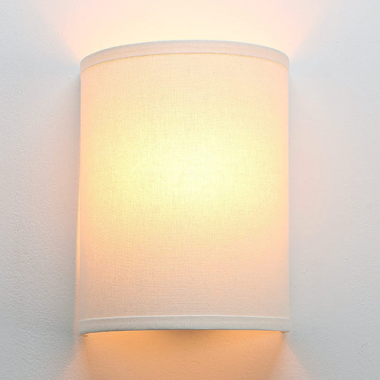 Wall Sconce Lighting White Fabric Decor Wall Lamp Fixture