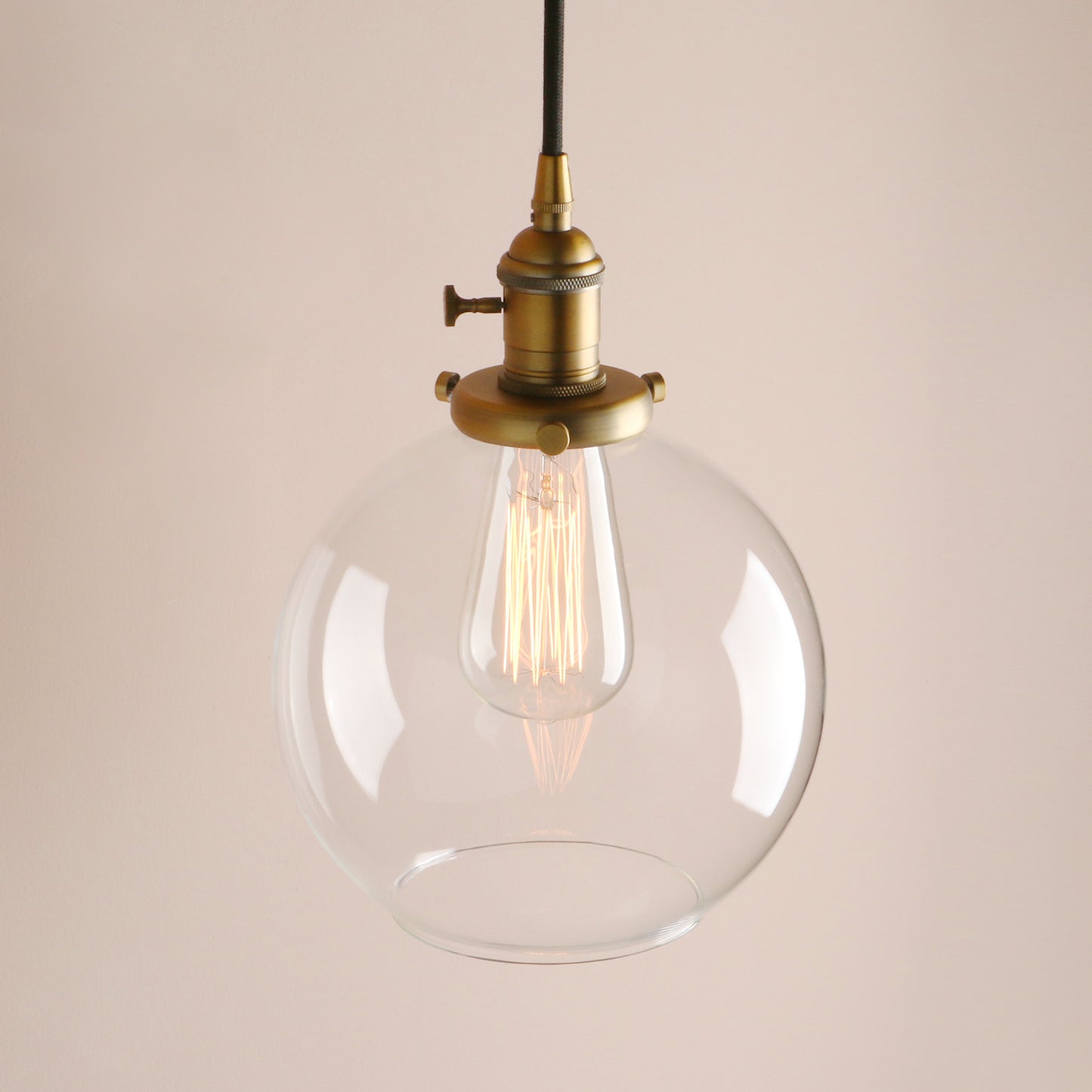 Globe Round Glass Shade Industrial Style Retro Hanging Lamps