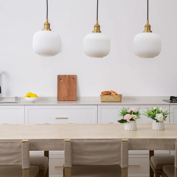 Expert Tips for Selecting the Perfect Pendant Light: Pathson's Striped Round Glass