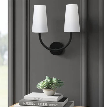 Transform Your Space with Pathson White Wall Sconce: Dual Vintage Industrial Elegance