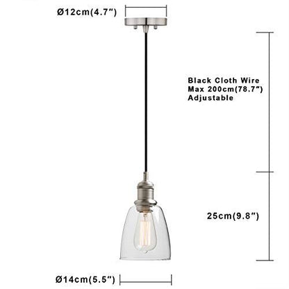1 - Light Single Head Hanging Semi Flush Mount Pendant Lamp - Pathson Lighting