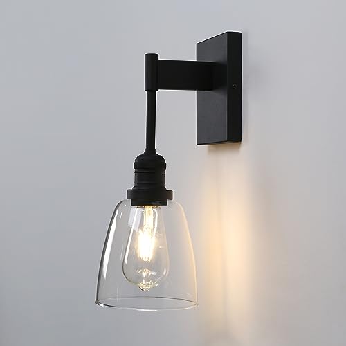1 - Light Vintage Wall Sconce, Industrial Fixture Light Indoor Vanity Lighting Hardwired - Pathson Lighting