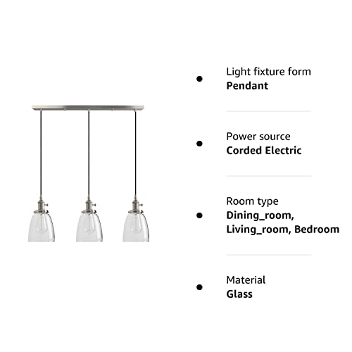 Industrial Modern Vintage Loft Bar Kitchen Pendant Lights Fittings Cluster Chandelier Glass Lampshade