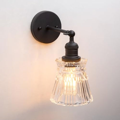 Modern Wall Sconce Light with Heavy Crafts Handmade Glass, Hardwired Wall Lamp