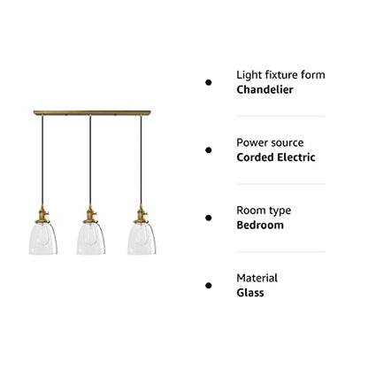 Industrial Modern Vintage Loft Bar Kitchen Pendant Lights Fittings Cluster Chandelier Glass Lampshade