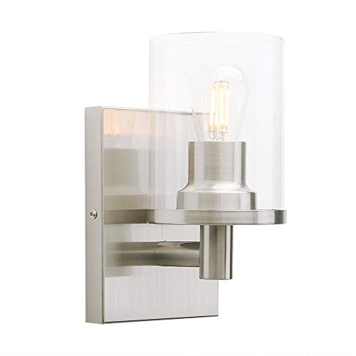 Modern Glass Wall Sconce, Cylinder Up Wall Light Fitting