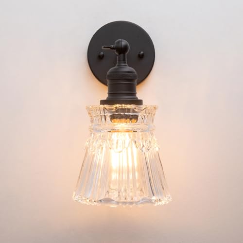 Modern Wall Sconce Light with Heavy Crafts Handmade Glass, Hardwired Wall Lamp