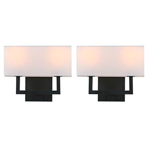 2-Light with Separate 2 On Off Switch Vintage Industrial Boho Sconce Wall Lamp Light