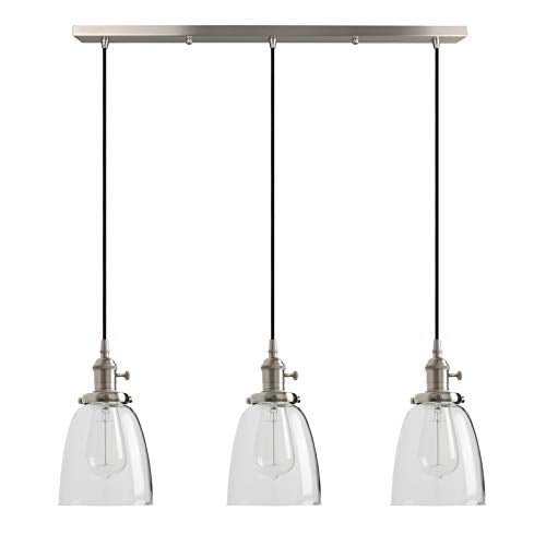 Industrial Modern Vintage Loft Bar Kitchen Pendant Lights Fittings Cluster Chandelier Glass Lampshade