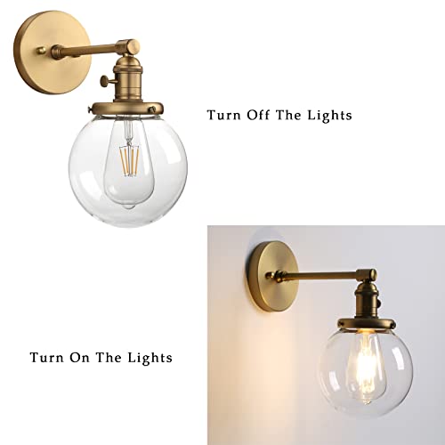 Retro Industrial Wall Lights, Vintage Wall Sconces, Hallway Antique Brass Wall Lamp Suitable