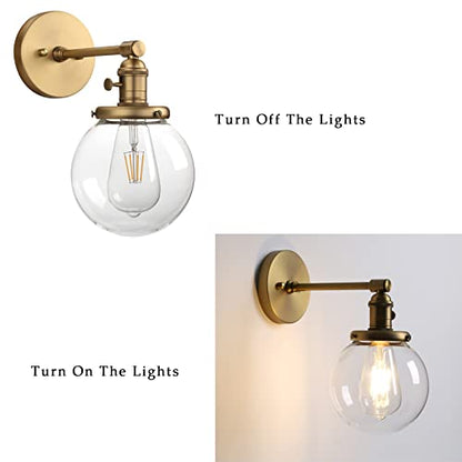 Retro Industrial Wall Lights, Vintage Wall Sconces, Hallway Antique Brass Wall Lamp Suitable