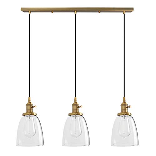 Industrial Modern Vintage Loft Bar Kitchen Pendant Lights Fittings Cluster Chandelier Glass Lampshade