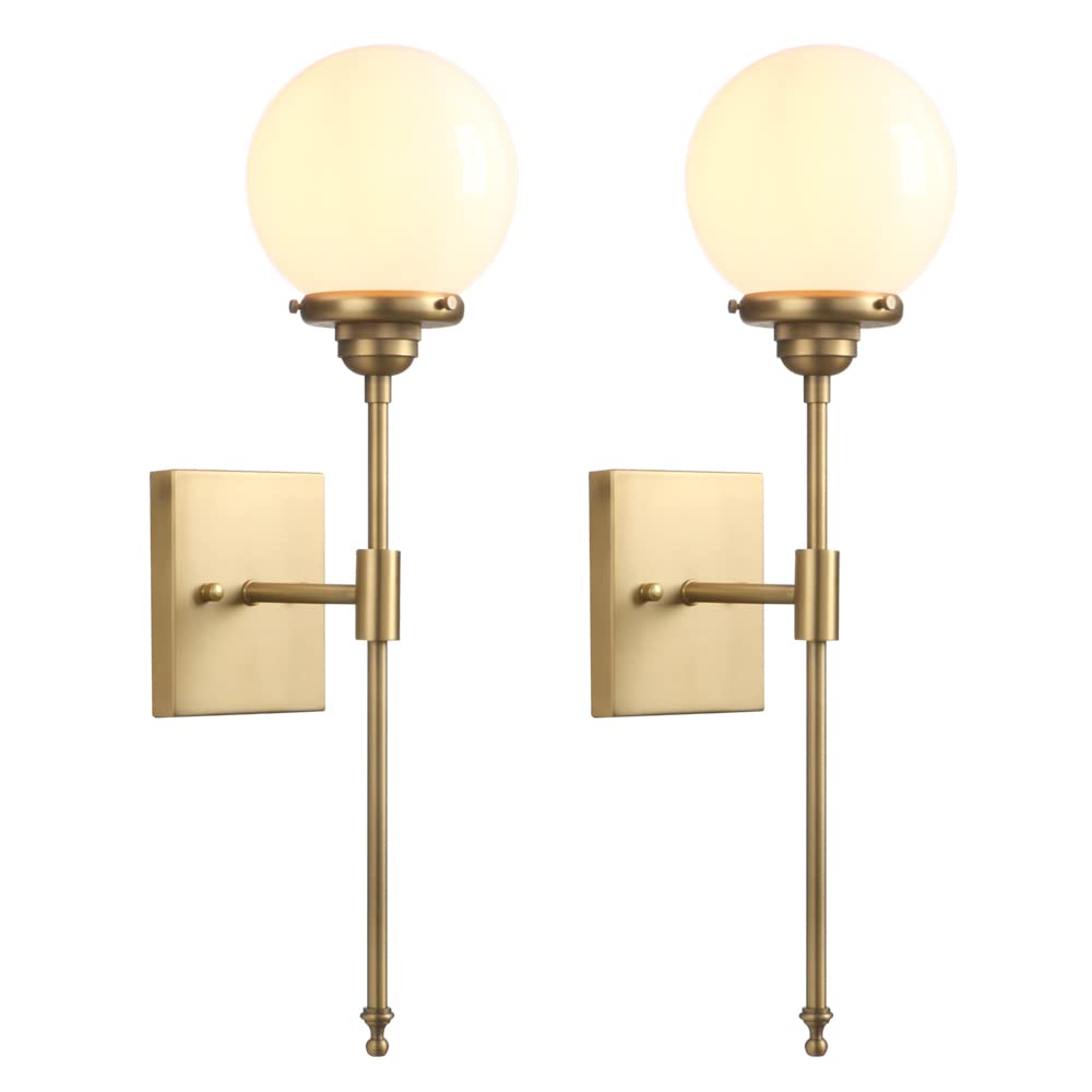 Set of 2 Mid-Century Modern Bathroom Mirror Vanity Light