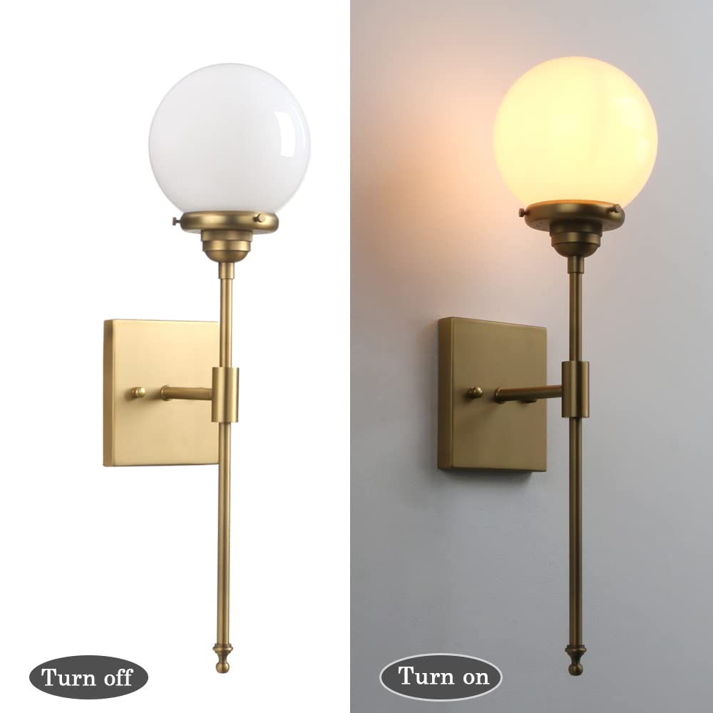 Set of 2 Mid-Century Modern Bathroom Mirror Vanity Light