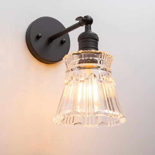 Modern Wall Sconce Light with Heavy Crafts Handmade Glass, Hardwired Wall Lamp