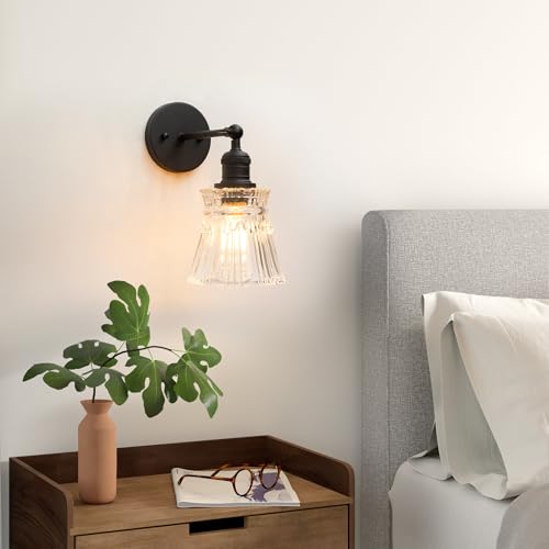 Modern Wall Sconce Light with Heavy Crafts Handmade Glass, Hardwired Wall Lamp