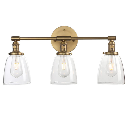 3 Light Wall Sconces Light Antique Brass Bathroom Vanity Light