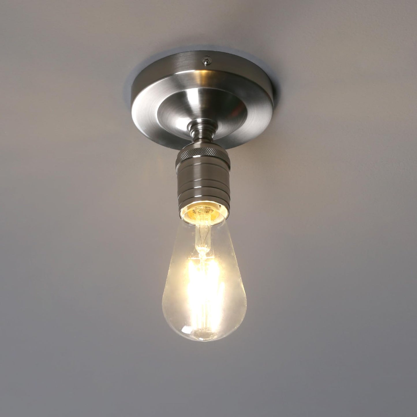 Simple Style Industrial Ceiling Light One-Head Without Shade Hallway Lighting