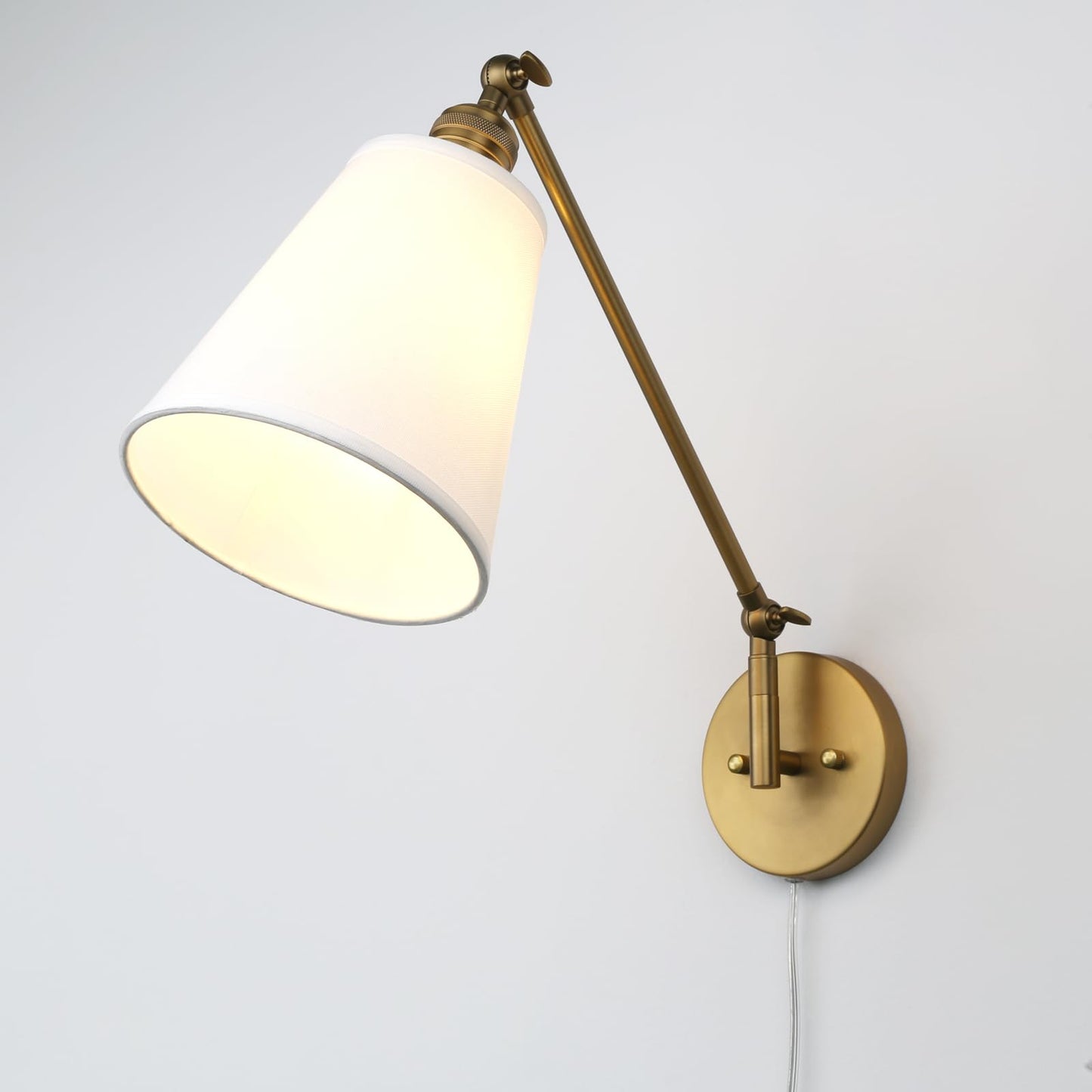 Retro Swing Arm Wall Sconce Plug in Wall Lamp Single Sconce