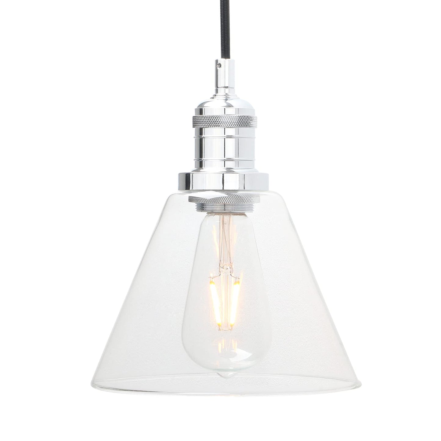 Modern Pendant Light Fixtures, Over Kitchen Island Sink Style with Clear Glass Shade