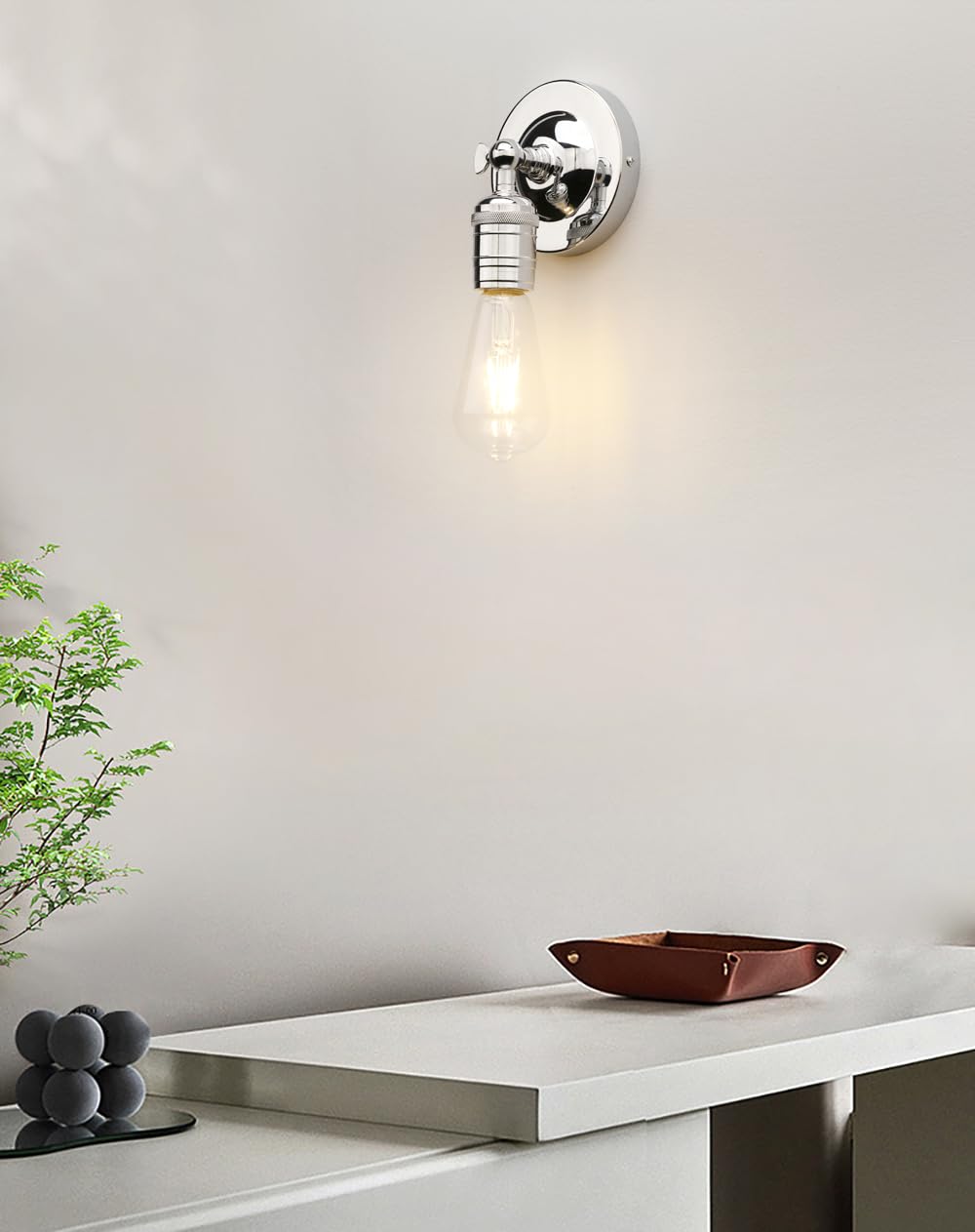 180 Degree Adjustable Single Sconce Light Simple Industrial Wall Sconce Lighting