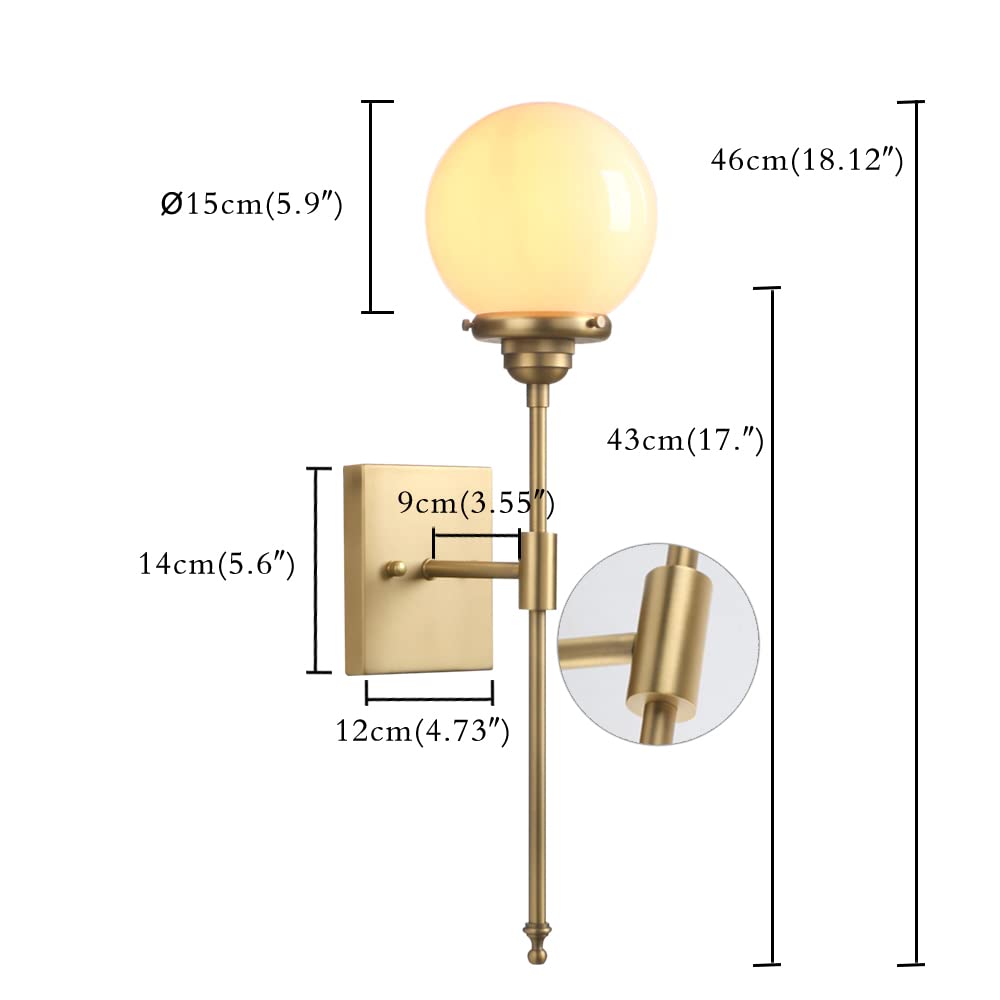 Set of 2 Mid-Century Modern Bathroom Mirror Vanity Light