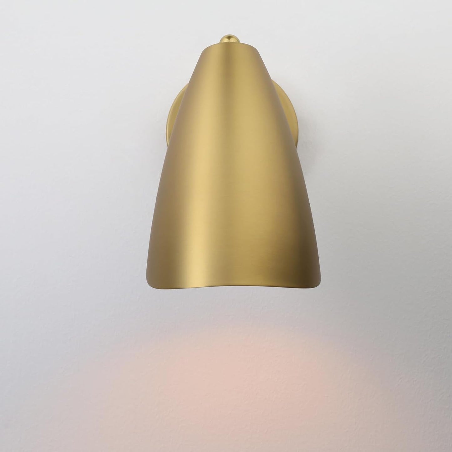 Modern Wall Sconce with Dimmer Switch, Brass Metal Wall Lamp Lighting, Adjustable Light Angle