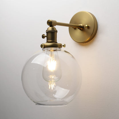 Industrial Wall Sconce with 7.87 Inches Globe Canopy