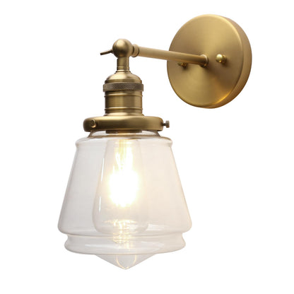 Black Sconce Light Industrial Wall Sconce with Clear Glass