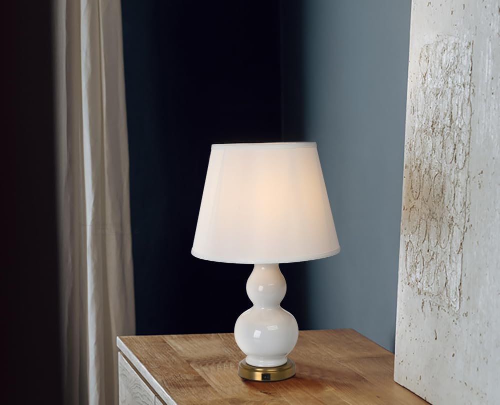 USB Port Ceramic Bedside Nightstand Lamp