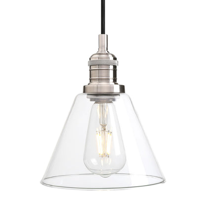 Modern Pendant Light Fixtures, Over Kitchen Island Sink Style with Clear Glass Shade