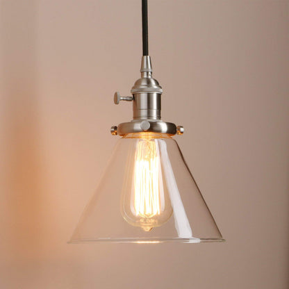 Industrial Vintage Loft Bar Chandelier Cone Three Lights Hanging Ceiling Pendant Light