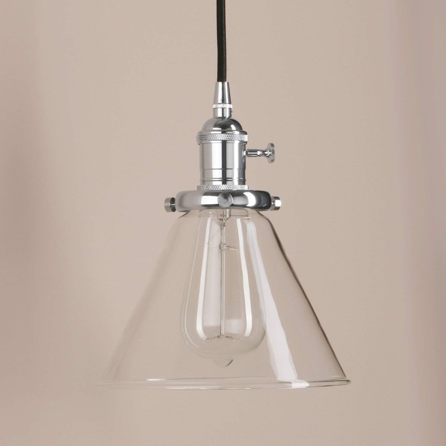 Industrial Vintage Loft Bar Chandelier Cone Three Lights Hanging Ceiling Pendant Light