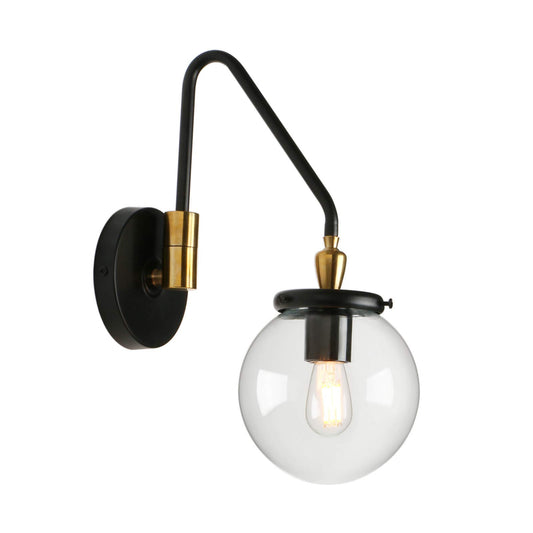 Industrial Swing Arm Wall Sconce Lighting, Adjustable Globe Wall Vanity Light