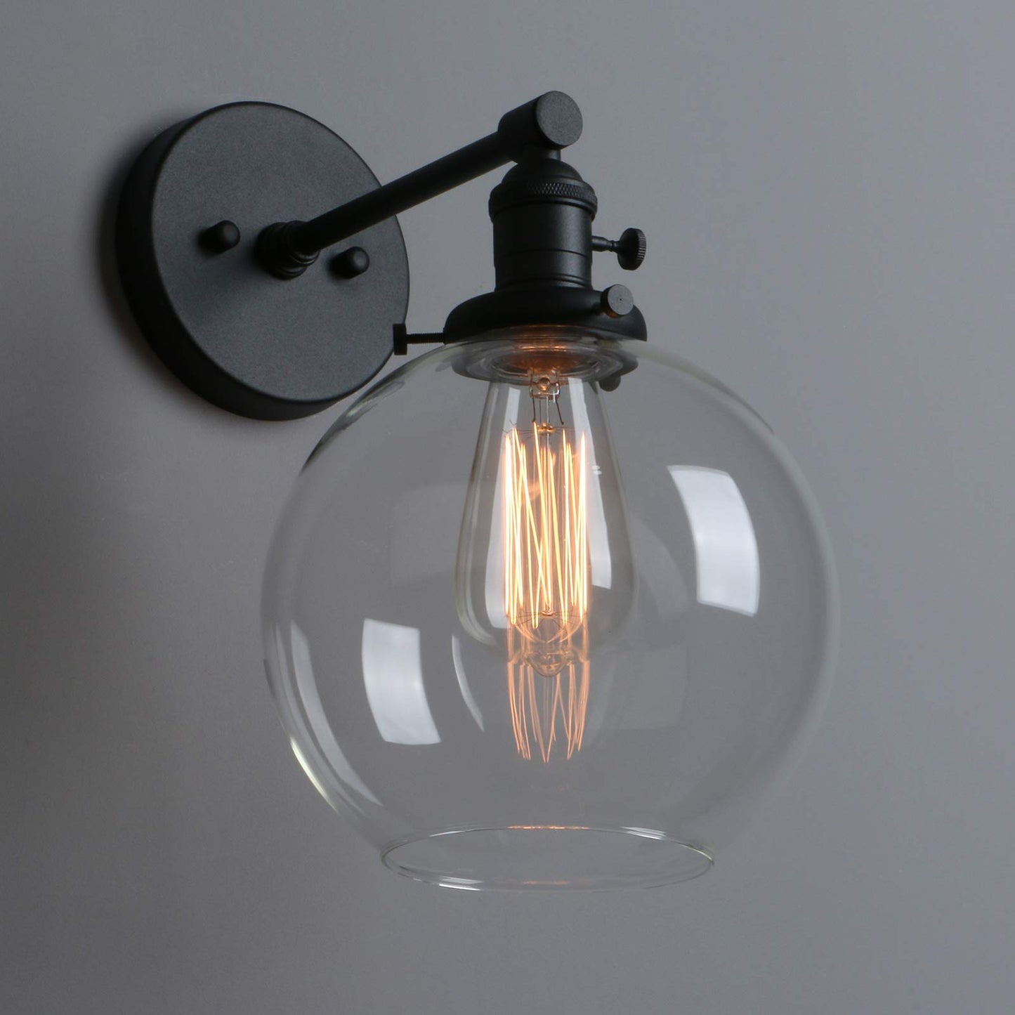 Industrial Wall Sconce with 7.87 Inches Globe Canopy