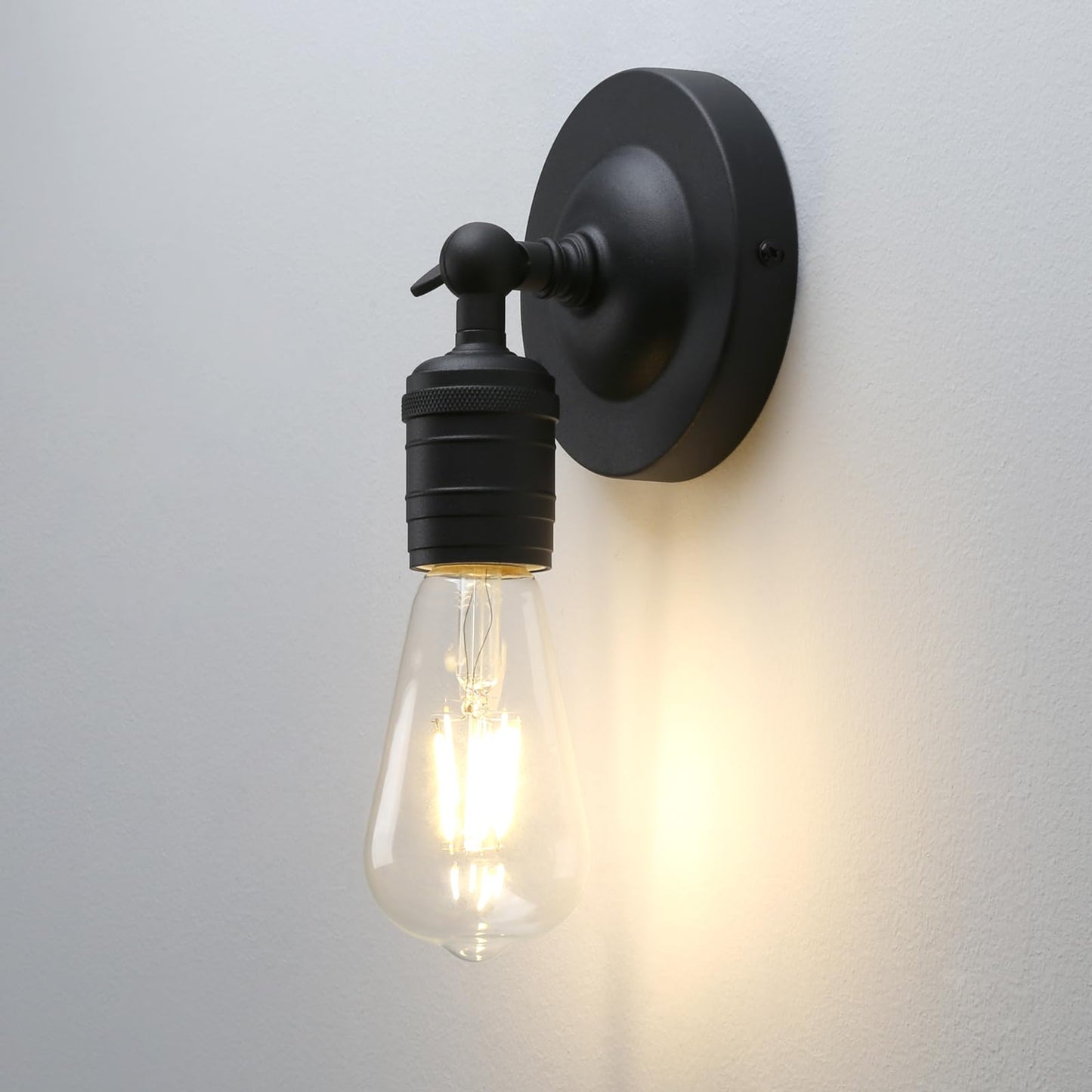 180 Degree Adjustable Single Sconce Light Simple Industrial Wall Sconce Lighting