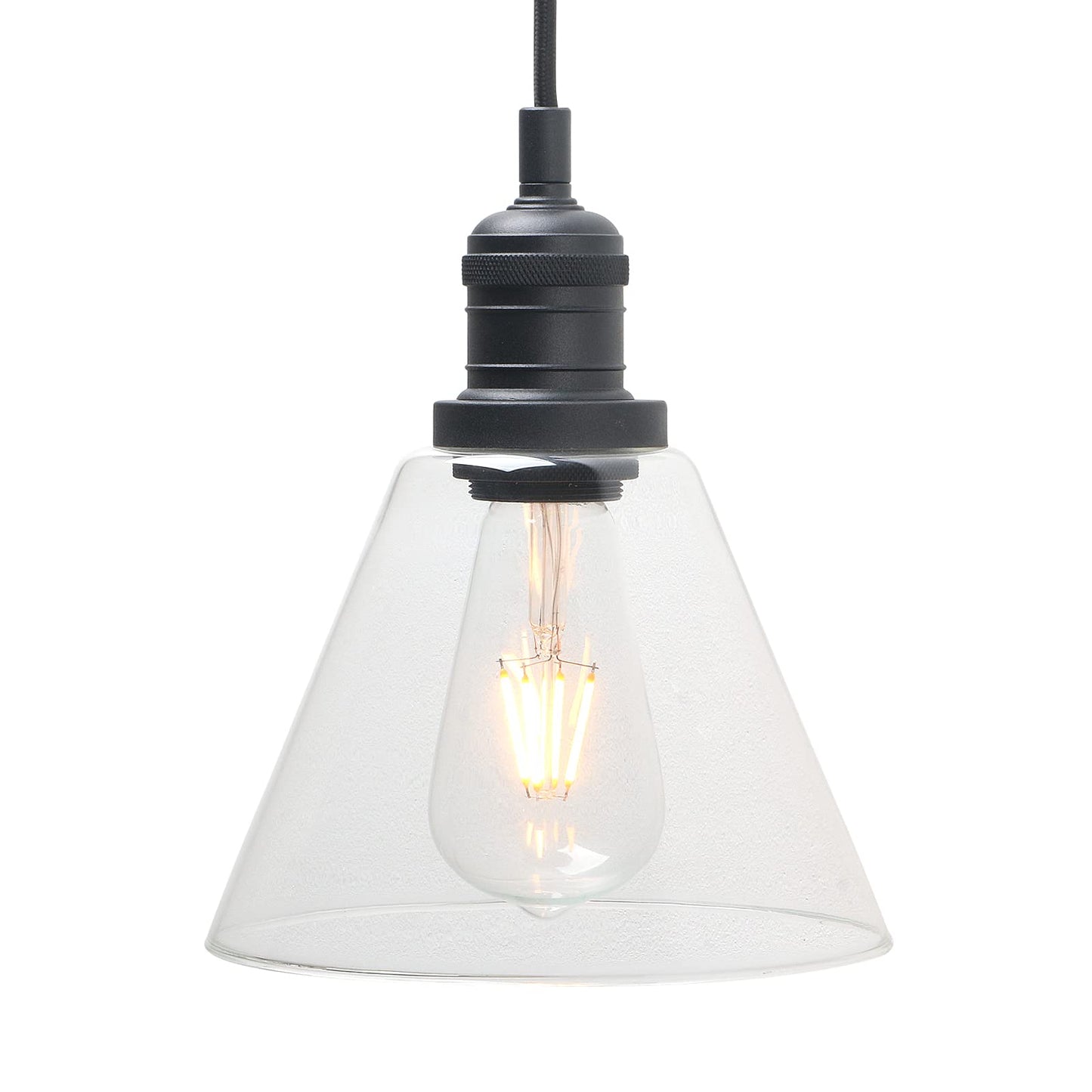 Modern Pendant Light Fixtures, Over Kitchen Island Sink Style with Clear Glass Shade