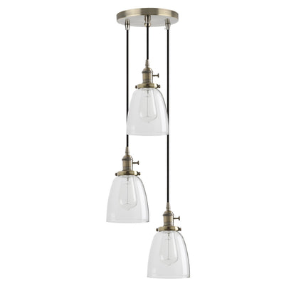 Industrial Modern Vintage Edison Triple Pendant Lights, Retro Lamp Flush