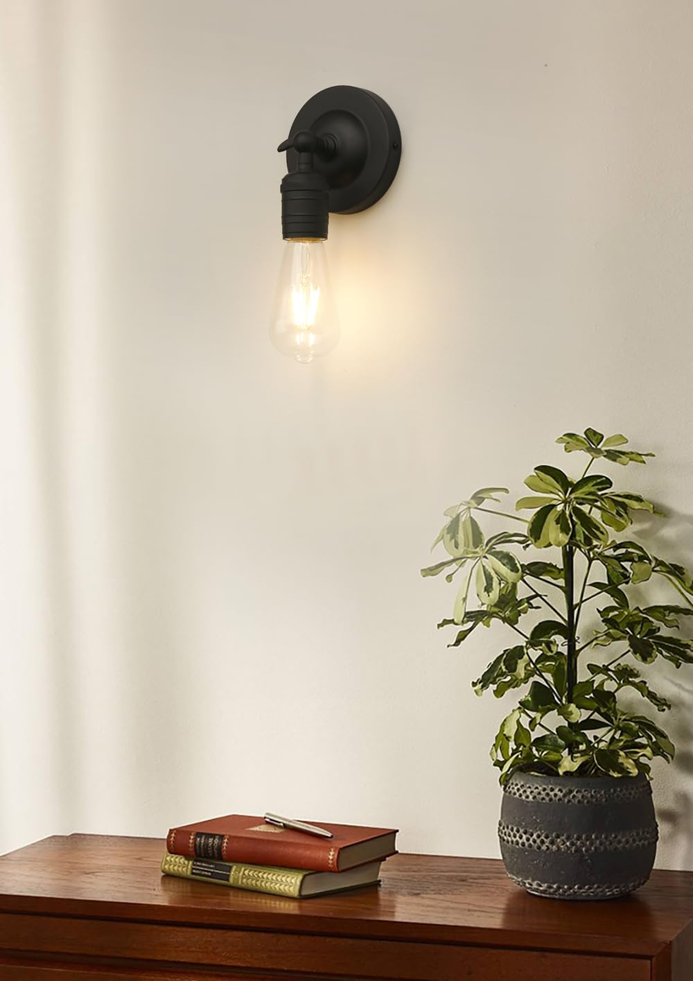 180 Degree Adjustable Single Sconce Light Simple Industrial Wall Sconce Lighting