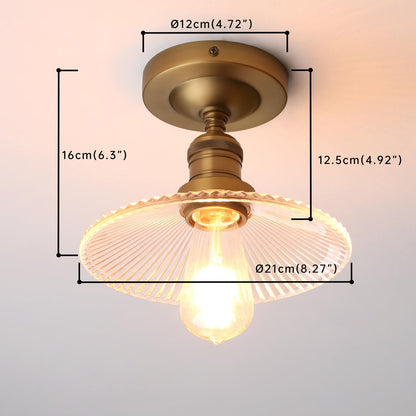 Industrial Semi Flush Mount Ceiling Light for Hallway, Entryway, Kitchen, Bedroom