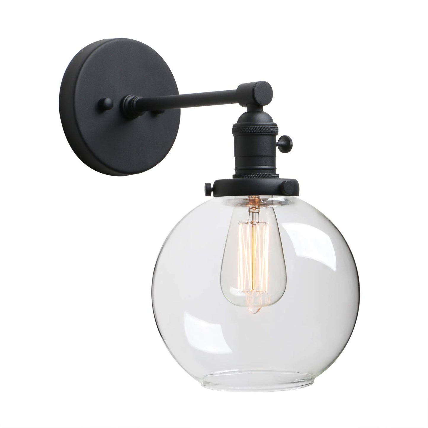 Industrial Wall Sconce with 7.87 Inches Globe Canopy