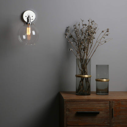 Industrial Wall Sconce with 7.87 Inches Globe Canopy