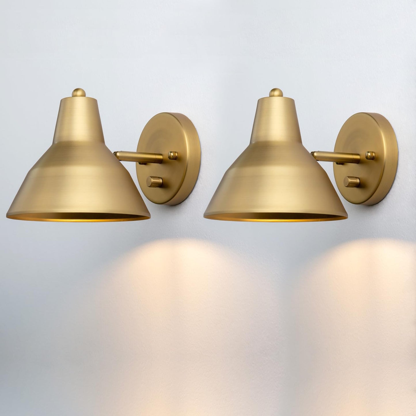 2 Pack Indoor Wall Sconce, Dimming On Off Switch Hardwired Vintage Industrial Mount Metal Fixture