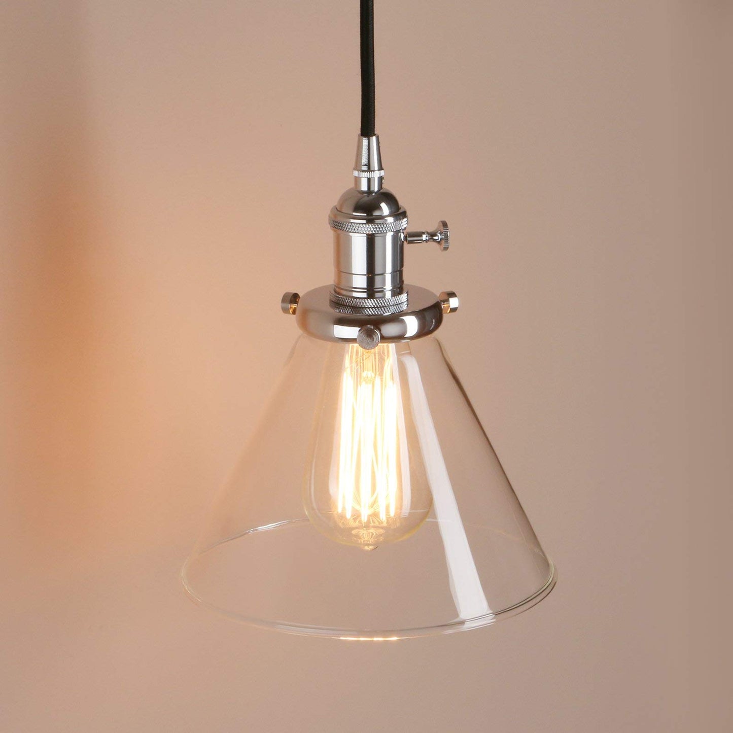 Industrial Vintage Loft Bar Chandelier Cone Three Lights Hanging Ceiling Pendant Light