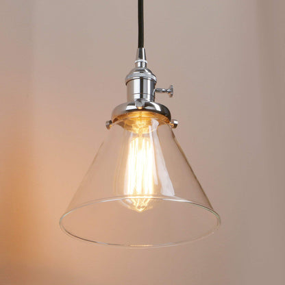 Industrial Vintage Loft Bar Chandelier Cone Three Lights Hanging Ceiling Pendant Light